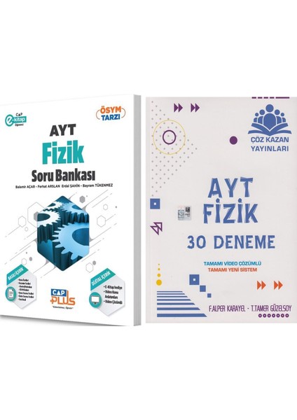 Çap Ayt Fizik Soru Bankası ve Çöz Kazan Deneme Seti 2 Kitap