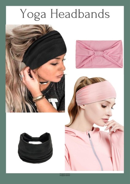 2'li Saç Bandı, Yoga Saç Bandı Pamuklu, Bandana