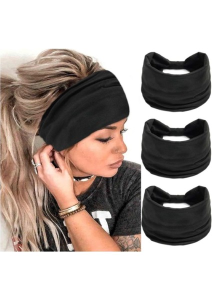 2'li Saç Bandı, Yoga Saç Bandı Pamuklu, Bandana
