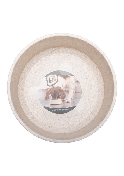 Köpek Mama Su Kabı, Bambu, Bej, 17cm, 800 ml fırsatları