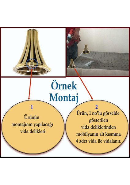 (4 Adet) Istanbul 12 cm Gold Altın Mobilya Kanepe Koltuk Tv Ünitesi Konsol Ayağı Ayak Ayakları modelleri
