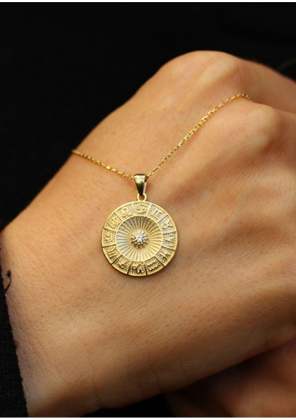 925 Ayar Gümüş Horoskop Burç Kolye modelleri