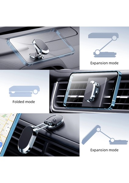 H10 Araç Içi Oto Telefon Tutucu Torpidoya Cama Yapışan Manyetik Mıknatıslı 360° Dönebilen Katlanan modelleri
