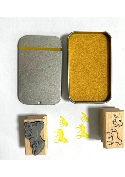 Gold Mürekkepli Baskı Pedi Istampa Ofis Boyu 80*50MM Su Bazlı modelleri