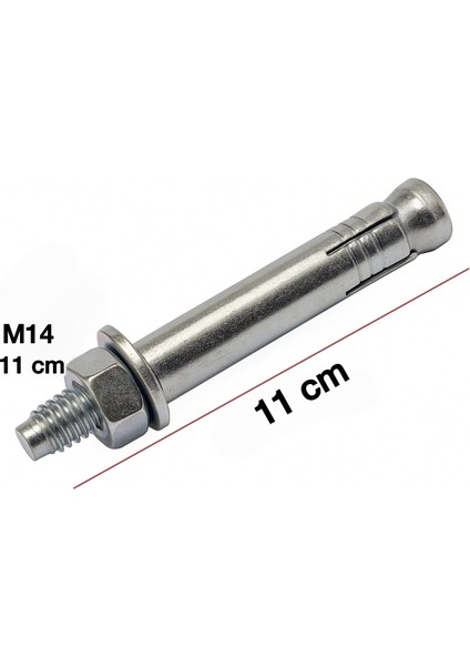Borulu Çelik Dübel 14X110 mm (10 Adet)