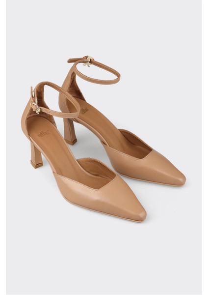Naturel Deri Kadın Topuklu Ayakkabı fiyatları