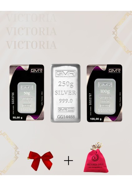 Vıctorıa Gold Sertifikalı 400 gr Külçe Gümüş 999 Ayar