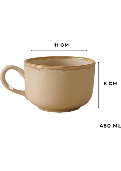 Koffie Kupa Bej 480 ml modelleri