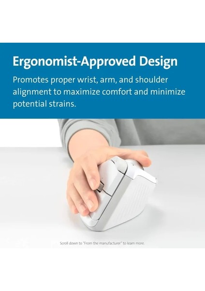 Pro Fit® Ergo Vertical Kablosuz Iztopu Mouse - Beyaz fiyatları