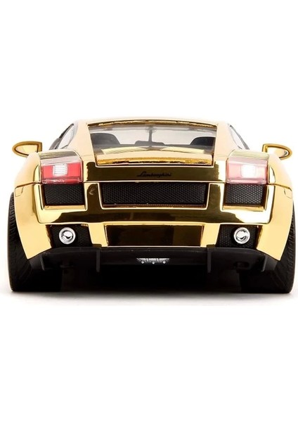Hızlı ve Öfkeli 1:24 Lamborghini Gallardo Altın Krom Döküm Araba