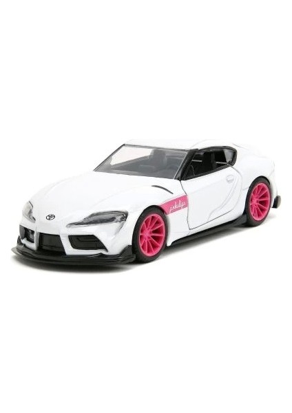 Pembe Fişler 1:32 W1 2020 gr Toyota Supra Döküm Araba