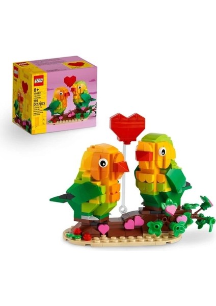 Valentine Lovebirds Yapım Oyuncak Seti 40522 Yellow, Green, Red