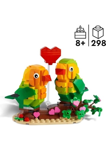 Valentine Lovebirds Yapım Oyuncak Seti 40522 Yellow, Green, Red fiyatları