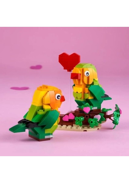 Valentine Lovebirds Yapım Oyuncak Seti 40522 Yellow, Green, Red modelleri