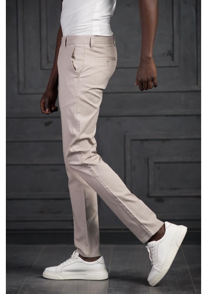 Slimfit Küçük Armürlü Yazlık Pamuklu Gabardin Pantolon indirimleri