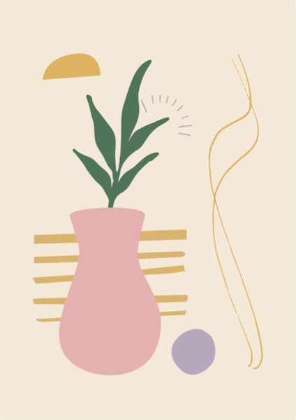Soft Minimalist Duvar Posteri , Kalın Kağıt Baskı Afiş Mdl5