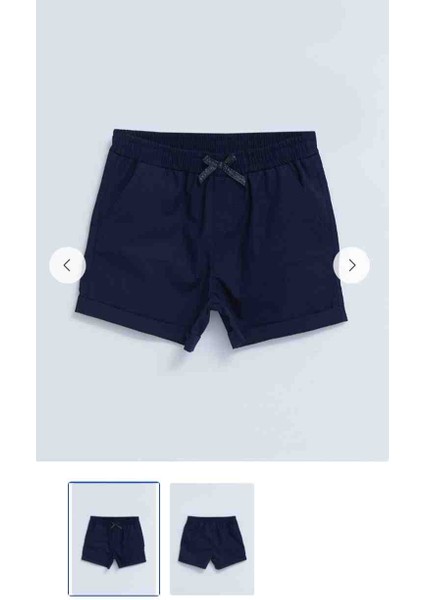 Beli Lastikli Basic Poplin Kız Çocuk Şort