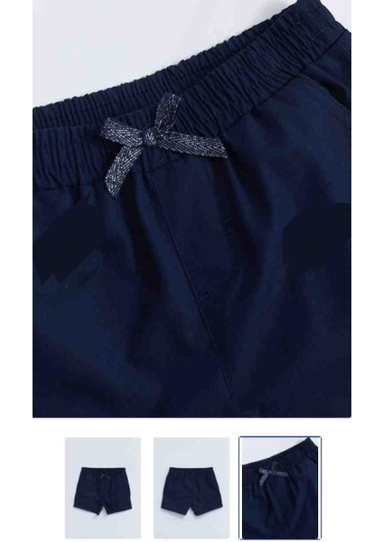Beli Lastikli Basic Poplin Kız Çocuk Şort