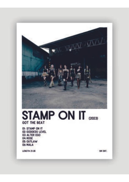 Got The Beatstamp On It K-Pop Duvar Dekoru Kalın Kağıt Çerçevesiz
