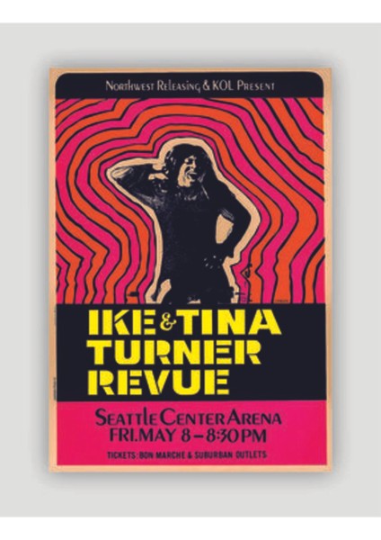 Çılgın Amca Ike & Tina Turnerrevue Vintage Duvar Posteri - Duvar Dekoru - Kalın Kağıt - Çerçevesiz