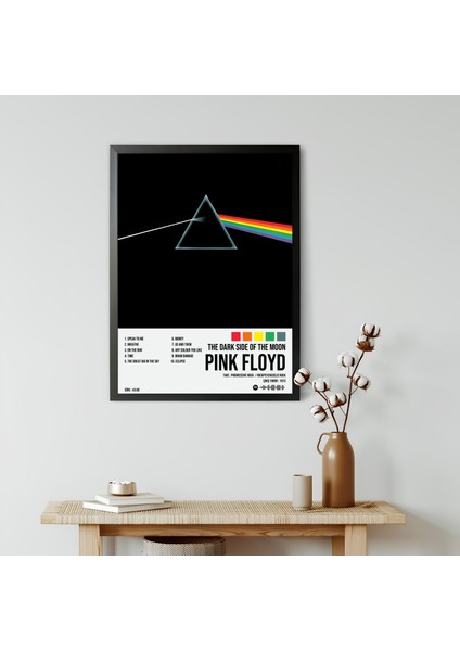 Pink Floyd The Dark Side Of The Moon Albüm Spotify Çerçeveli Poster Tablo