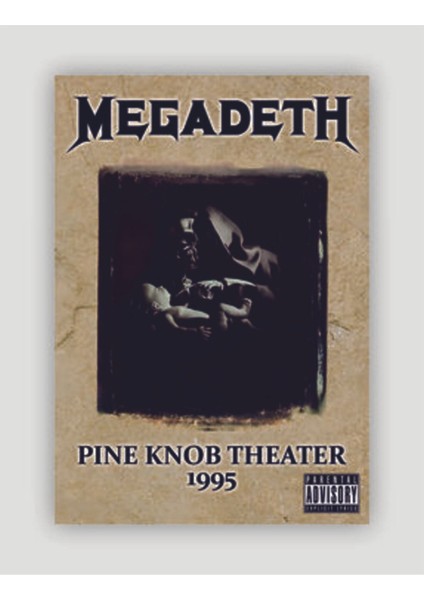 Megadethpine Knob Theater 1995 Vintage Duvar Posteri - Duvar Dekoru - Kalın Kağıt - Çerçevesiz