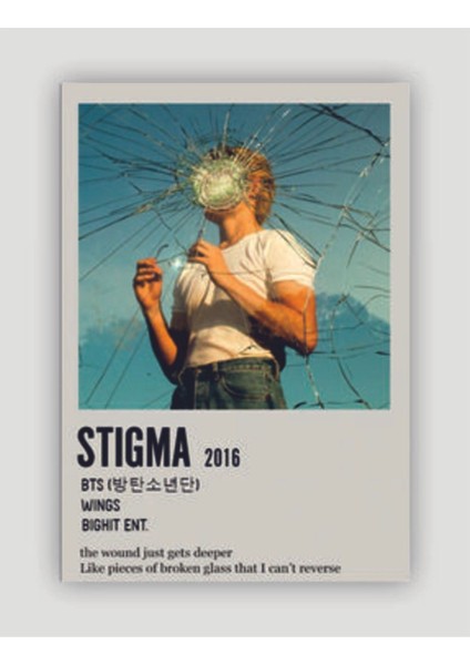 Bts Stigmak-Pop Duvar Posteri - Duvar Dekoru - Kalın Kağıt - Çerçevesiz