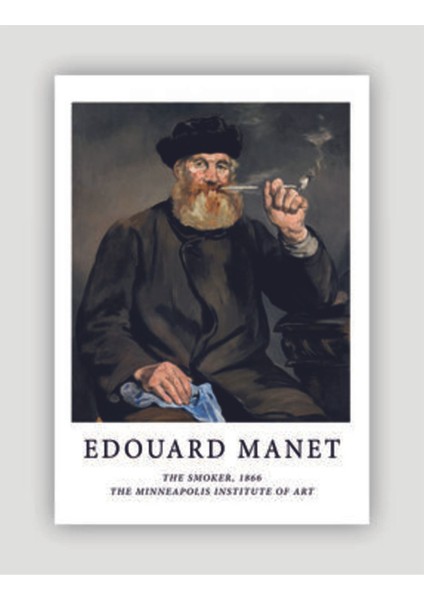 The SMOKER,1866 The Minneapolis Instutite Of Art Edouard Manet Duvar Posteri - Kalın Kağıt