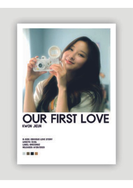 Kwon Jıeunour First Love K-Pop Duvar Posteri - Duvar Dekoru - Kalın Kağıt - Çerçevesiz