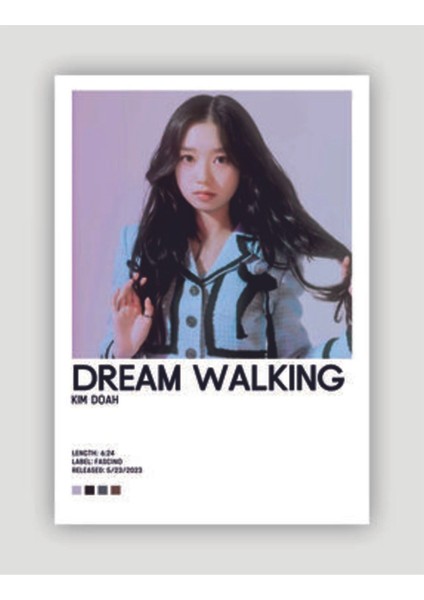 Kım Doahdream Walking K-Pop Duvar Posteri - Duvar Dekoru - Kalın Kağıt - Çerçevesiz
