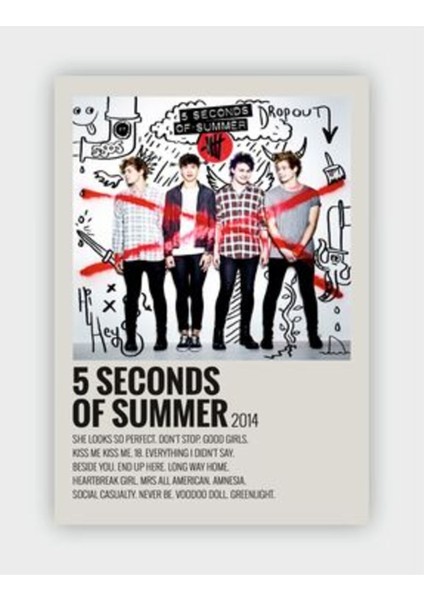 5 Seconds Ofsummer Duvar Posteri - Duvar Dekoru - Kalın Kağıt - Çerçevesiz