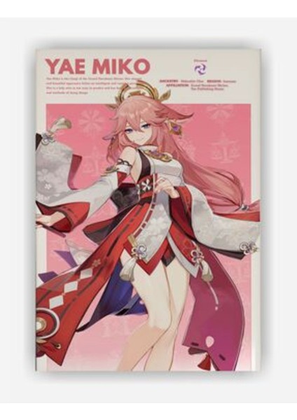 Genshinımpact Yae Miko Gaming Anime Duvar Posteri - Kalın Kağıt - Çerçevesiz