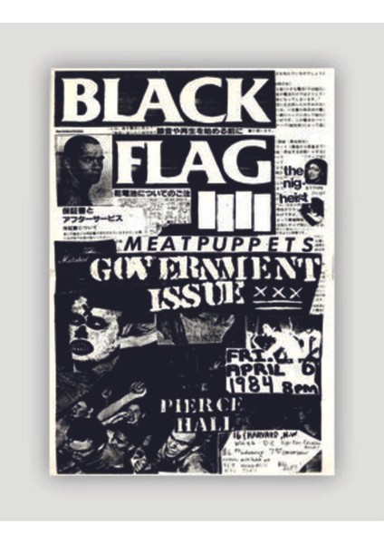 Black Flagmeatpuppets Punk Rock Metal Duvar Posteri - Kalın Kağıt - Çerçevesiz