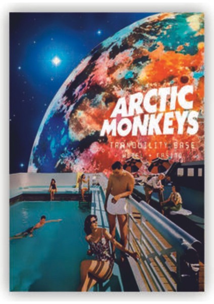 Arctı cm onkeys Tranoulity Base Hotel Casino Vintage Duvar Posteri - Duvar Dekoru - Kalın Kağıt