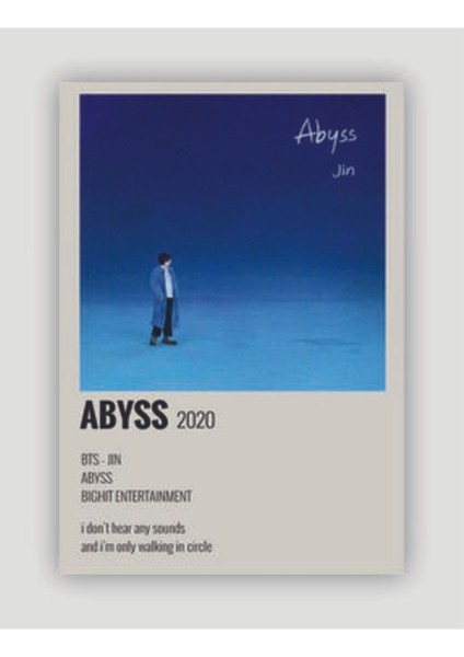 Bts Jınabyss K-Pop Duvar Posteri - Duvar Dekoru - Kalın Kağıt - Çerçevesiz