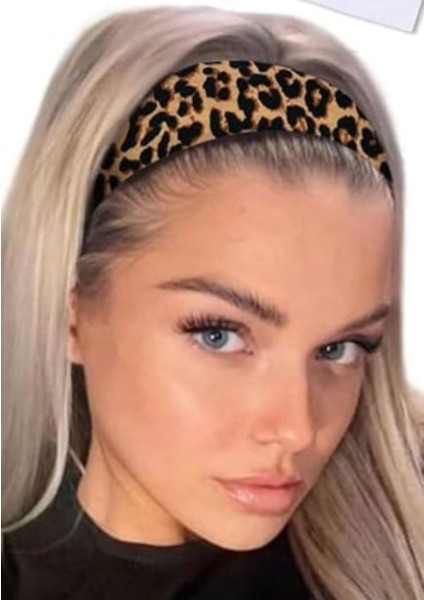 Leopar Desenli Saç Bandı