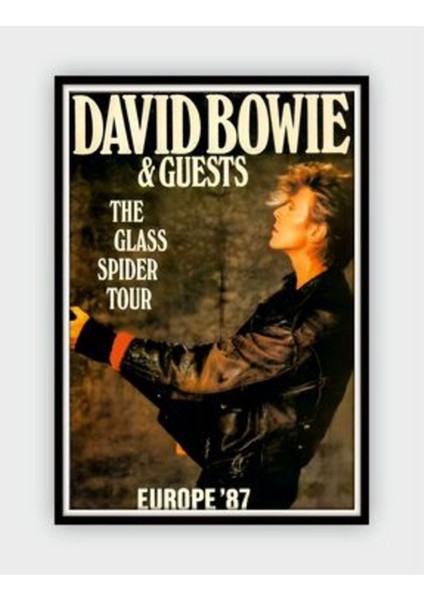 David Bowie &guests The Glass Spider Tour Vintage Duvar Posteri - Duvar Dekoru - Kalın Kağıt
