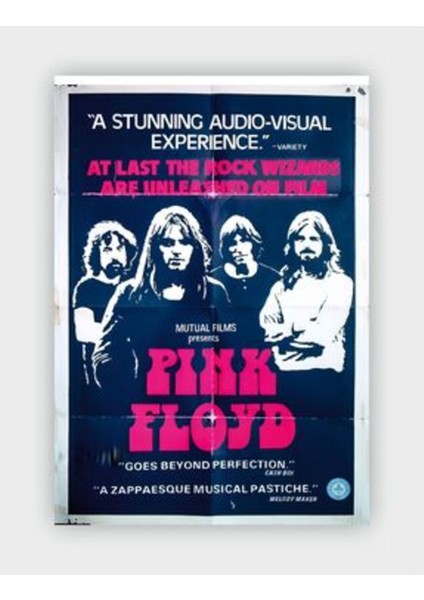 Pink Floyd Astunning Audıo-Visual Experience Vintage Duvar Posteri - Duvar Dekoru - Kalın Kağıt