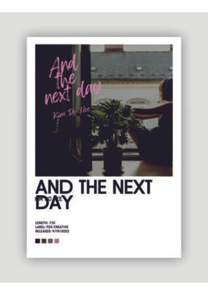 Kım Do Heeand The Next Day K-Pop Duvar Posteri - Duvar Dekoru - Kalın Kağıt - Çerçevesiz