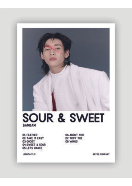 Bambam Sour &sweet K-Pop Duvar Posteri - Duvar Dekoru - Kalın Kağıt - Çerçevesiz