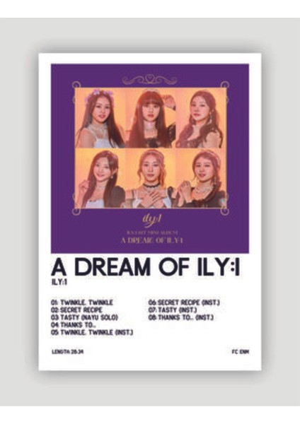 Ily:1 Adreeam Of Ily:ı K-Pop Duvar Posteri - Duvar Dekoru - Kalın Kağıt - Çerçevesiz