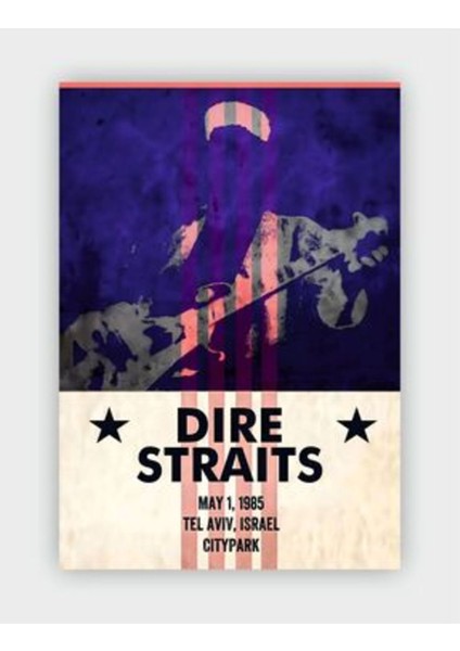 Dire Straitsvintage Duvar Posteri - Duvar Dekoru - Kalın Kağıt - Çerçevesiz
