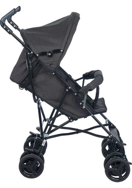 Lüks Baston Bebek Arabası Sırt Yatarlı (Siyah) fiyatları