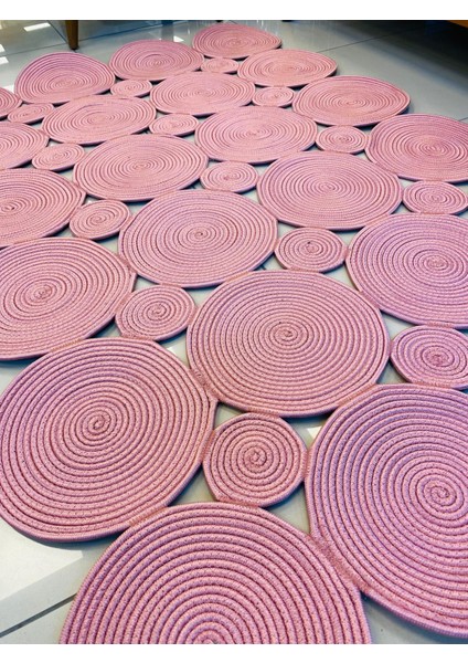 Jüt Hasır Görünümlü Desenli Modern El Örgüsü Dikdörtgen Halı Kilim