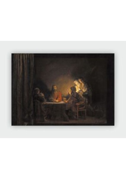 Emmaus Akşamyemeği Rembrandt Duvar Posteri - Kalın Kağıt - Çerçevesiz