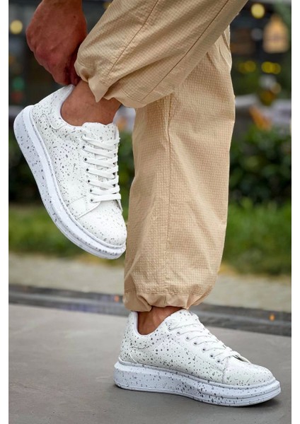 KB-X500 Kuback Beyaz Silwer Bağcıklı Günlük Erkek Ayakkabı modelleri