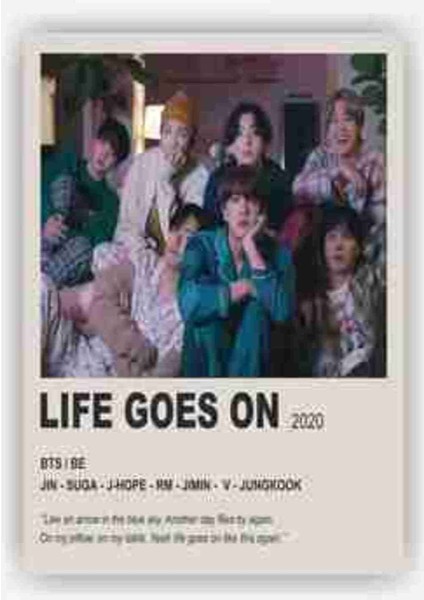 Bts Lifegoes On K-Pop Duvar Posteri - Kalın Kağıt - Çerçevesiz