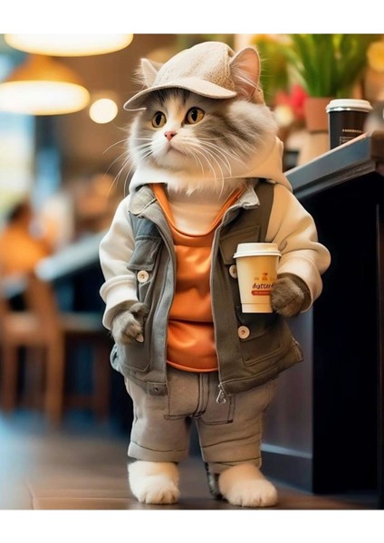 Kedi Poster - Yüksek Çözünürlük Hd Duvar Posteri Cat Poster Çerçevesiz