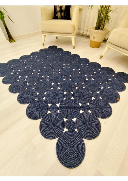 Jüt Hasır Görünümlü Desenli Modern El Örgüsü Dikdörtgen Halı Kilim fırsatları