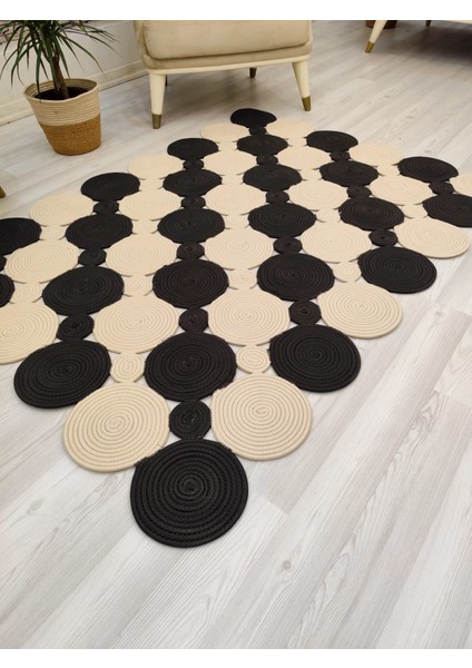 Jüt Hasır Görünümlü Desenli Modern El Örgüsü Dikdörtgen Halı Kilim modelleri